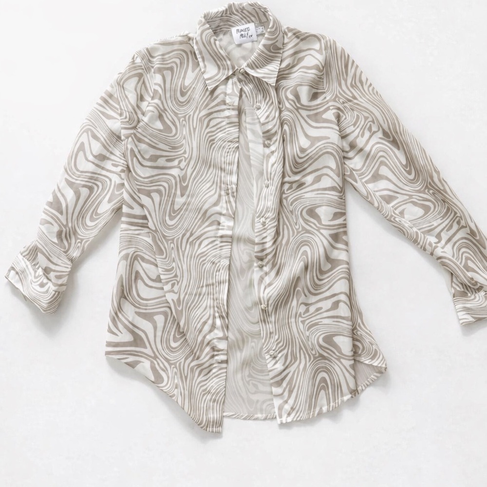 Princess Polly Abstract Patterned Button Down